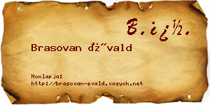 Brasovan Évald névjegykártya